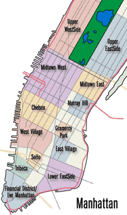 Manhattan NYC Neighborhood Guide and Zip Code Map | Real Estate Sales NYC